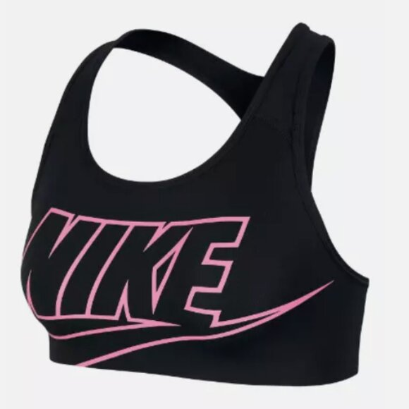 Nike Other - NIKE Black Racerback Sports Bra w/ Neon Pink Decal, Size Extra Small, NWOT!